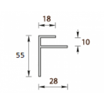 Профиль «F» 55 мм для панелей 10мм