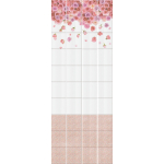 Фигурная панель ПВХ UNIQUE Букет розовый (250Х2700Х8)