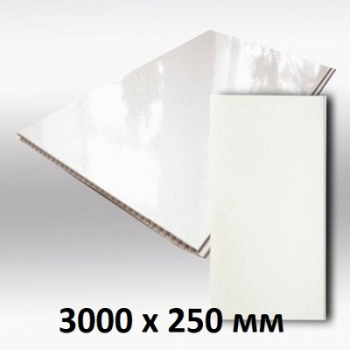 Стеновая панель ПВХ Олимпия Белый классик (250х3000х10мм)